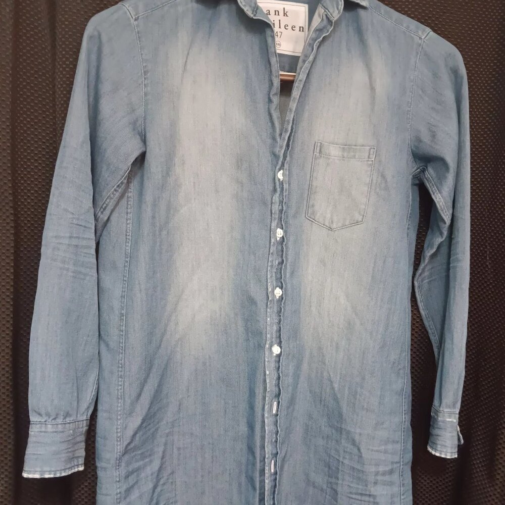 Frank & Eileen Mary Denim Dress Distressed XXS